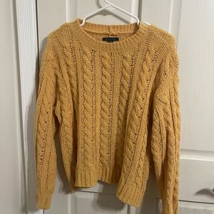 Womens American‎ Eagle Knit Sweater Mustard Yellow Size Small